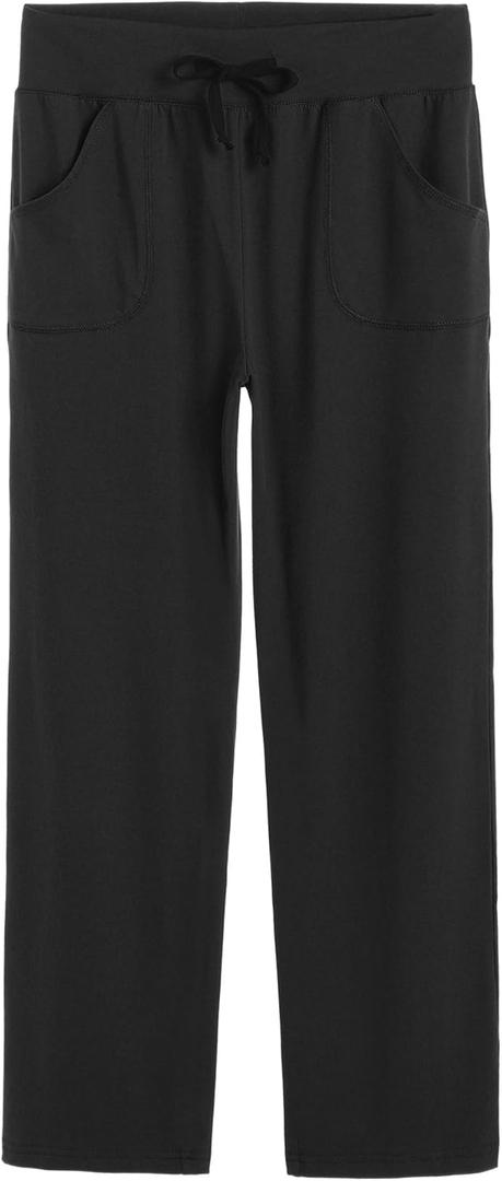 Latuza Women's Cotton Lounge Pants (Medium, Black)