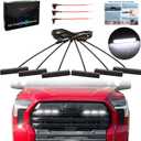 Led Grille Grill Lights for 2022 2023 2024 Toyota Tundra Front Grille rapt0r Lights for 2007 2008-2012 2013-2021 Tundra TRD pro Grills Light Accessories 6pcs/Set (TY-Tundra-W)