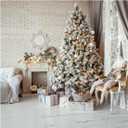 2 x WOLADA Christmas Backdrop Christmas Backdrops for Photography White Retro Indoor Scene Background Holiday Backdrop 10x10FT 10800