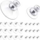 30 Packs Adhesive Suction Cups Bulk with Screws Nut 25mm/40mm Clear PVC Sucker Pads Suction Hook Holder for Window Wall Car Glass Shade Bathroom Wall Door Decor