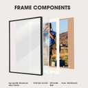 OUZUGIE 8X10 Picture Frame,Display Poster 5X7 With Mat or 8X10 Without Mat,Black Aluminum Poster Frames with Premium Acrylic,Photo Frames with Strong Corner Design for Gallery Wall and Tabletop