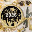 2026 Graduation Party Decorations, 50 Count Paper Plates for Congratulation Party Decor Supplies, Disposable Dinner Plates for College, High School, PhD, Nurse, Law School Graduations, 9 inch