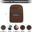 SUTSU Kick Mat Back Seat Protector Waterproof Leather Car Seat Back Organizers Cover with 3 Storage Pockets for Kids Pets SUV Sedan Minivan Truck Car Travel Accessories (Coffee 2-pack)