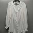SCOMCHIC 2024 Plus Size Blouses for Women Dressy Casual V Neck Long Sleeve Casual Loose Shirts XL-5XL (XX-Large Plus, White)