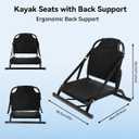 DUNDOO Kayak Seat with Back Support, Aluminum Frame Kayak Seat, Dual Mount for Inflatable Kayak, Sup Board & Sit-On-Top Kayaks, Strap & Rail Mount, Comfortable & Stable