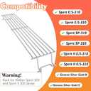 Grill Warming Rack for Weber Spirit Grill 7641 Warming Rack Spirit 300 Series, Grills with Front Control Knobs25'' Stainless Steel Grill Upper Rack for Weber Genesis Silver Gold B/C Grills