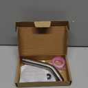 OFFO Shower Arm with Flange, 6 in Brushed Nickel Wall Mount Replacement Angle Shower Head Arm Wall-Mounted For Fixed Shower Head & Handheld Showerhead