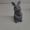 Solar Garden Outdoor Statues Bunny with Gazing Ball - Outdoor Decor Garden Rabbit Statue for Patio, Balcony, Yard, Lawn Ornament - Unique Housewarming Gifts
