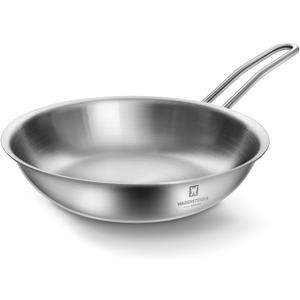 8.7inch Diameter 3-Ply Stainless Steel Construction with Aluminum Core, Great for Outdoor Cooking, All Cooktops Compatible, Simple & Minimalist Design, Exllent Heat Retention