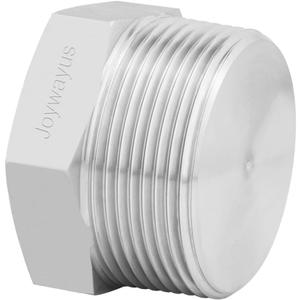 Joywayus Soild Stainless Steel Outer Head Hex Thread Socket Pipe Plug Fitting 1-1/2" NPT Male