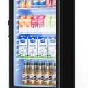 6 Cu.Ft Commercial Refrigerators, Display Fridge with Double-Tempered Glass Door, Beverage Cooler for Bar, Office, Restaurant, Outdoor Beverage Refrigerator with Locking, Key & LED