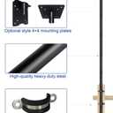 Garbuildman 105 Inch Bird Feeder Pole Kit, Heavy Duty Bird House Pole Set for Deck Fence or Patio Railing, Adjustable Universal Mounting Post Kit for Outdoors, Matte Black, 1 Pack