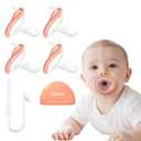 Garkoko 4-Pack Baby Pacifier Set with Clip & Case, Soothing Infant Pacifier 018 Months, Non-Contact Shield, Balanced Silicone Nipple, BPA-Free Food-Grade Silicone