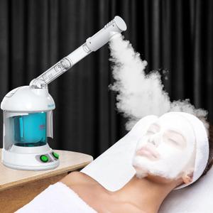 Facial Steamer - DENFANY Nano Ionic Face Steamer with Extendable 360 Rotating Arm - Portable Facial Steamer for Personal Care at Home or Salon (Blue)