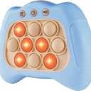 Pop The Target! Handheld Speed Push Game Machine: A Fun Multiplayer Game for Family. Sensory Fidget Toy Christmas Toys Gifts for 6 7 8 9 10 11 12 Years Old Kids Road Trip Car Games Light Blue