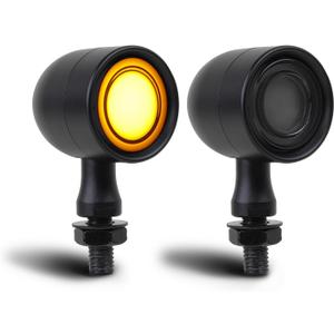 DREAMIZER Motorcycle Led Turn Signal Lights 2pcs,Bullet Blinker Motorcycle Front Rear Lights W/Running Light Universal Compatible with Harley Honda Suzuki Triumph Yamaha Bobber Cafe Racer Chopper