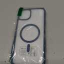 FNTCASE for iPhone 15 Plus Case: Clear Magnetic Phone Cases with Screen Protector Compatible with Magsafe Slim Anti Yellowing Rugged Shockproof Protective Transparent Cell Phone Cover (B-Blue)