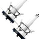 5/6 Inch Recessed Can Light Conversion Kit,for Ceiling Light Fixture,Pendant Light,Ceiling Fan Compatible.Instant Convert Recessed Light to Hanging Light, Black 2 Pack