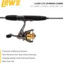 Lew's Lews Laser Lite Spinning Reel and Fishing Rod Combo, Size: 6'6", 
Rod Length	6 inches