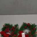 2 Pcs 9 Mini Christmas Wreath for Front Door Christmas Artificial Pine Needle Winter Wreath for Cabinet Wedding Window Home Wall Indoor Decor