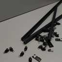 Flexible Ceiling Curtain Track Ceiling and Wall Mounted -Easy to Install Smooth Sliding Curtain Track Ceiling&Wall Mount,Heavy-Duty Room Divider Curtains Rails，Black