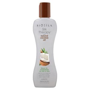 BioSilk Silk Therapy with Natural Coconut Oil, Leave-In Hair Treatment Cream for Frizz Control & Shine, Strengthens & Smooths Dry, Damaged Hair, Sulfate-Free, Paraben-Free, Cruelty-Free, 5.64 Fl Oz
