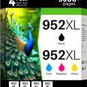 Compatible 952XL Ink Cartridges Replacement for HP 952 952XL Ink Cartridges Combo Pack Works with HP OfficeJet Pro 7740 8710 8720 8702 7720 8210 8216 8715 8725 8730 8740 Printers (4 Packs)