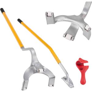 VEVOR Steel Tire Mount Demount Tool 22.5" to 24.5" Semi Tire Changing Tool with Extra Bead Holder, Tubeless Truck Bead Breaker Manual Tire Changing Tools for Car Repairing (Yellow)