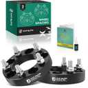 YHTAUTO 5x4.5 Wheel Spacers 1.5 Inch Fits Jeep Grand Cherokee, Wrangler, Ford, Lincoln, Mercury Model 5x114.3mm Tire Spacers w/ 1/2 Studs 82.5 mm Center Bore 5 Lug 2PCS Black