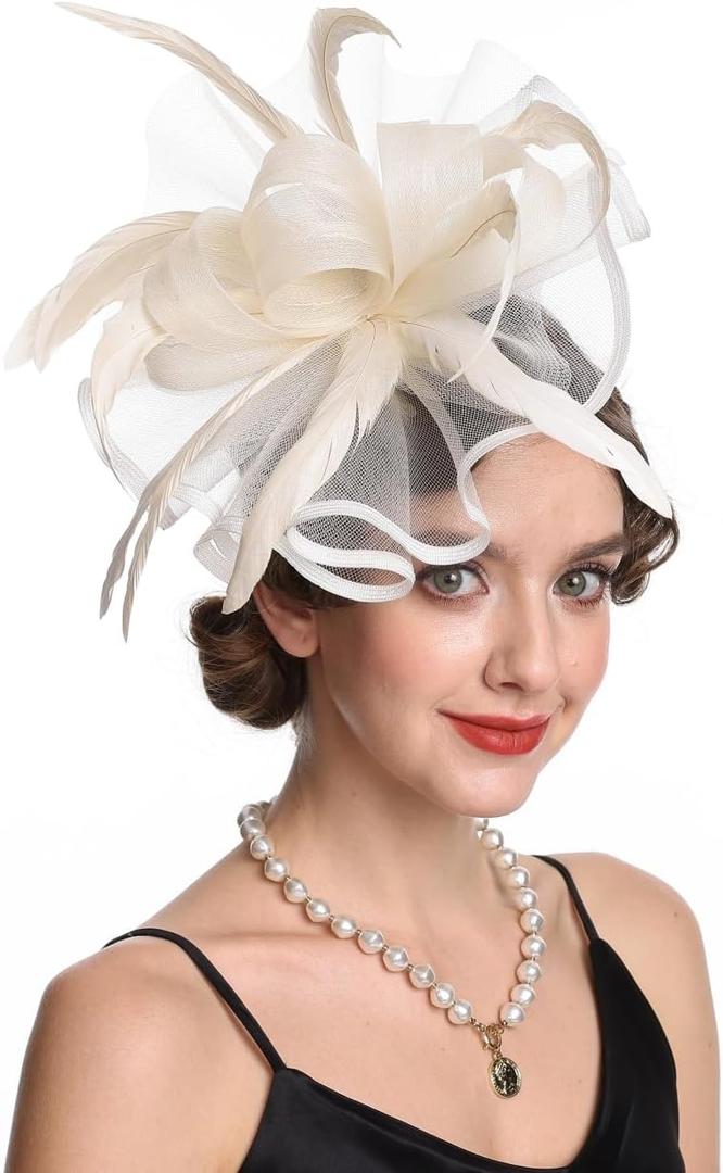 Women Fascinators Hats Flower Fascinators with Headband and Clip Tea Party Headwear for Women and Girls