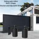 3" Gate Roller Guide with L-Bracket, Universal Adjustable Gate Guide Roller,Sliding Gate Rollers,Heavy Duty Sliding Gate Kit for Door Hardware and Sliding Gates