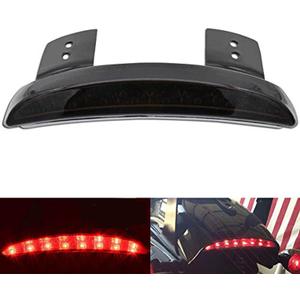 1PC Motorcycle Tail Light Chopped Rear Fender Edge LED Brake Light License Plate Light Stop Running Light for Har*ley Sport-ster XL 883N 1200N XL1200V XL1200X (Smoke Shell)