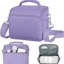 K&F Concept Camera Sling Bag Small Crossbody Camera Case DSLR/SLR/Cute Compact Shoulder Photography Bags for Photographers- Purple