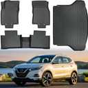 Car Floor Mats with Cargo Liner for Nissan Rogue 2014-2020 Gasoline,TPE All Weather Protection Full Set Custom Fit Waterproof Durable Wear-Resistant Accessories