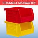 Akro-Mils 30210 AkroBins Plastic Storage Bins, Space-Saving Stackable Bins for Garage, Pantry, Craft Organization, 5" x 4" x 3", Clear, 6-Pack