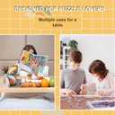 Yacona Puzzle Board 1500 Pieces,34.3x 26 Jigsaw Puzzle Table with Folding Legs,4 Drawers and Cover,Portable Board Game Table for Adults and Teens with No Installation Required