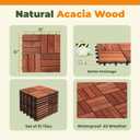 Premium Patio Deck Tiles, 10 PCs 12x12 Snap Together Patio Flooring for Outdoor, Balcony, Porch, Poolside, Waterproof All Weather (Red Oak)
