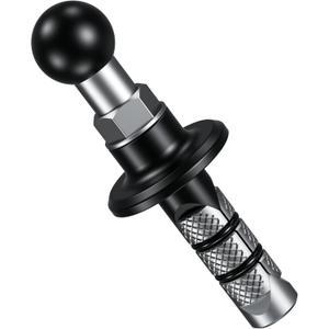 BRCOVAN Metal Motorcycle Fork Stem Mount Base with 17mm TPU Ball for Stems 12mm to 25.4mm in Diameter, Compatible Motorcycle Bike Phone Mount Holder with 17mm Ball Socket