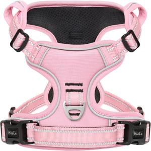 HEELE Dog Harness Dog Harness Small Dog No Pull Harness with Soft Handle Reflective Harness Adjustable, Pink, XS
