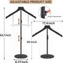 T Shirt Stand Display 26-64.7 Inch with Pants Clip, Height Adjustable for Long Short Clothes Dress, Display Mannequin for Store, Closet, Photoshoot, Exhibition, Vendors Shop, Parties (Black 1pcs)
