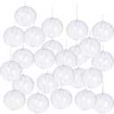 24PCS Clear Plastic Acrylic Fillable Ball Ornament Set, Transparent DIY Craft Ball for Christmas Tree Ornaments, Wedding and Birthday Party Decorations(60mm/2.36 Inches 24pcs)