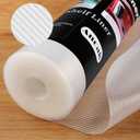 Anoak Shelf Liner Cabinet Liner, Non Adhesive Washable 17.5 Inch x 20 FT(240 Inch) Waterproof Durable Non-Slip Shelf Liner for Kitchen, Drawer, Refrigerator (Stripe Clear)