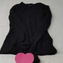 PUMIEY Women's Long Sleeve T Shirts Crew Neck Slim Fit Tops Sexy Basic Tee Smoke Cloud Pro Collection, Jet Black Small