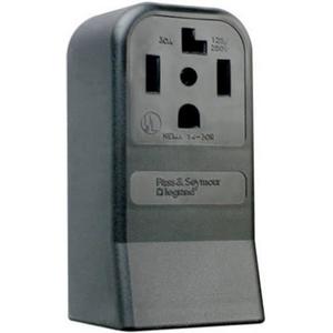 Legrand Pass & Seymour 3884CC6 30 Amp 125/250V 3 Pole 4 Wire Dryer Power Outlet Surface Receptacle, NEMA 14 30R, Black (1 Count)
