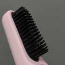 Go Brush Pro 2026 Hair Straightener Brush 300 Million Negative Ionic Portable Cordless Hair Straightener for Women with 4 Temps Fast Heating MCH Ceramic Coating Smooth Frizz - Free Hair Gift for Women, Pink
