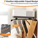 No Drilling Metal Projector Mount, Adjustable Angle Projector Mount Shelf for Sofa and Bedside, Foldable for Storage,Perforated Design for Heat Dissipation,Projector Wall Mount for Living Room