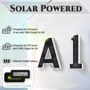 ISUNMEA 9 Inch Solar Lighted House Numbers for Outside, Light Up Waterproof LED Address Numbers Signs for Houses, Large Personalized Illuminated Exterior Modern House Numbers Light (0-Black, 9IN)
