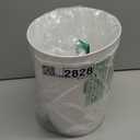 YGJT Small Trash Can, 3 Pack 1.8 Gallons Bathroom Trash Can, Slim Waste Basket, Round Garbage Can, Plastic Trash Bin for Kitchen, Dorm, Bedroom, Office, Living Room, Study, Compact Spaces(White)