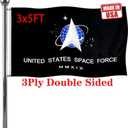Jayus US Space Force Military Flags 3x5 Outdoor Double Sided Heavy Duty United States Space Force Flag Banner with 2 Grommets