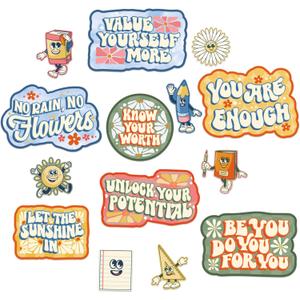 Eureka 847847 S'Cool Era Gallery Wall Classroom Bulletin Board Set for Teachers, Multicolor, 14 Pieces